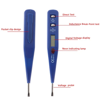 Дигитален тестер 12-250 за постоянен ток и с детектор на индукция Pobe