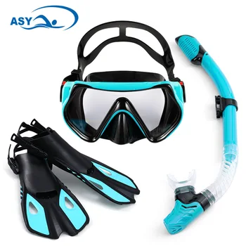 Професионална маска за гмуркане, комплект за гмуркане, Силиконова диафрагма за възрастни, фарове за очила, Оборудване за басейни