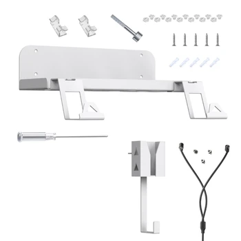 Монтиране на стена Игри домакин-шкафове за монтиране на Стена за съхранение на Притежателя с зарядно кабел и винтове за конзола PS 5 Директна доставка