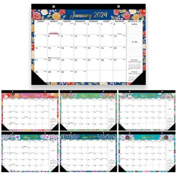 Годишен планер 2024 Календар 2024 Стенни Календари с Каишка на Стабилни Месечни Проектанти Списъци със задачи на Новата година, за организиране на