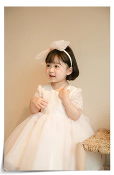 Принцеса рокля за годовалой момичета за рожден ден, малко рокля, бельо рокля с цветя модел за момичета, сватбена рокля за малки момичета, висококачествено рокля на година пр